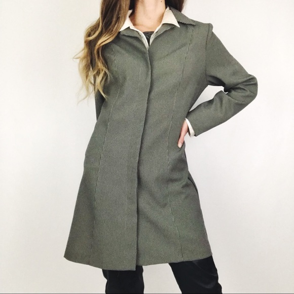 Vintage Deadstock Longline Houndstooth Jacket | Size M - Picture 9 of 15